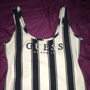 Guess black and white bodysuit